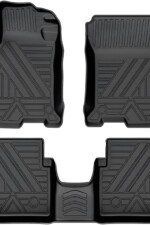 FIILINES Floor Mats Fit for Honda Accord 2013-2017 All Weather TPE Floor Liners Waterproof Durable 1st & 2nd Row Liner Set Accord Accessories Black (NOT for Coupe)