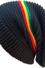 Jamaican Reggae Cap Multi-Colour Striped Rasta Hat Slouchy Baggie Beanie Skullies Gorro Rasta Hat for Women Men