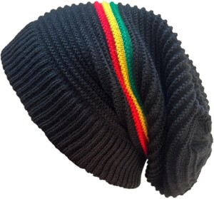 Jamaican Reggae Cap Multi-Colour Striped Rasta Hat Slouchy Baggie Beanie Skullies Gorro Rasta Hat for Women Men
