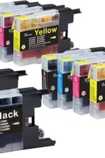 F FINDERS&CO Compatible Ink Cartridge Replacement for Brother LC75 LC-75 LC-71 Ink to Use with Brother MFC-J280W J425W J430W J435W J625DW J6510DW J6710DW J6910DW J825DW J835DW Printer (4BK 2C 2M 2Y)
