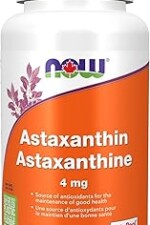 NOW Supplements, Astaxanthin 4 mg derived from Non-GMO Haematococcus Pluvialis Microalgae and has naturally occurring Lutein, Canthaxanthin and Beta-Carotene, 90 Softgels
