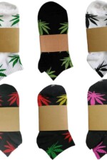 JUMUU High Marijuana Weed Leaf Printed Cotton Unisex Ankle Socks, Casual Socks for Women and Men
