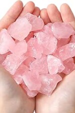 MAIBAOTA Natural Rose Quartz Raw Crystals Bulk Crystal Stones 1" Raw Rough Gemstones Rocks for Tumbling Polishing Cutting Quartz Crystals