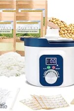 Candle Making Kit with Digital Wax Melter, DIY Candle Maker Supplies: 5lbs Soy Wax and 100 Wicks for Candle Making, Soy Wax Melting Pot Temperature Control